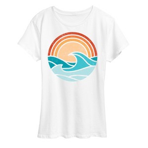 Women's - Instant Message - Wave Scene Short Sleeve Graphic T-Shirt - 1 of 4