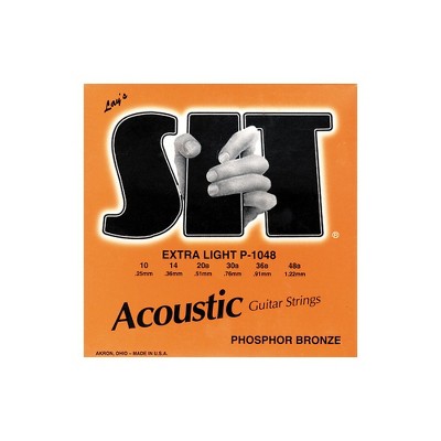 SIT Strings P-1048 Phosphor Extra Light Acoustic Guitar Strings