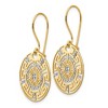 Black Bow Jewelry 20mm Greek Key Dangle Earrings in 14k Yellow Gold & White Rhodium - 2 of 4
