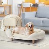 EROMMY Pet Bed for Small and Medium Dogs, Thick Foam Pet Sofa with Removable Fuzzy Cover - image 2 of 4