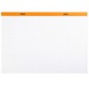 Rhodia Staplebound Notepad - Graph 80 sheets - 16 1/2 x 12 1/2 - Orange cover - 2 of 3