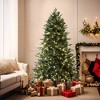 LuxenHome 6Ft Pre-Lit Green Artificial Tree with Frosted Tips - image 2 of 4