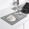LunaLulinlk Coffee Maker Mat, Absorbent Rubber Backed Dish Drying Mat for Kitchen, 19 x 16", Gray - 2 of 4