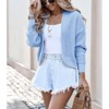 Coolmee Women's Long Sleeve Open Front Knit Cropped Cardigan Sweaters Casual Drop Shoulder Short Shrugs Sweater Coats - 2 of 4