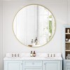 Wall Mirror, 39 Inch/42 Inch Circular Home Decor Farmhouse Metal Framed Mirror, Round Vanity Dressing Mirrors - 2 of 4