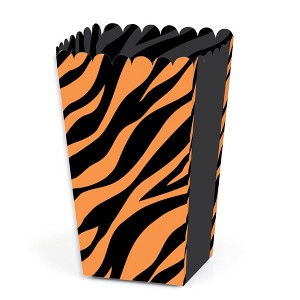 Big Dot of Happiness Tiger Print - Jungle Party Favor Popcorn Treat Boxes - Set of 12 - 1 of 4