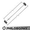 Philosophy Gym Rubber Fixed Barbell, 30 Lb Pre-loaded Weight Straight ...