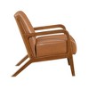 Faux Leather Upholstery Accent Chair, Modern Living Room Furniture with Foam Cushions - 3 of 4