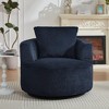 Gulches 360¡ã Swivel Compressible Accent Chair Modern Plush Seating with Sponge & Pocket Spring, Sturdy Wooden Base - 3 of 4