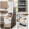 Sevobal Vanity Tables with Square Mirror, Farmhouse Vanity with 2 Drawers, Multi-functional Side Cabinet & Open Storage Space, White - 4 of 4