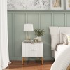 CLIHOME 19" H 2 Drawers Nightstands, Modern End Table with Gold Legs - 2 of 4