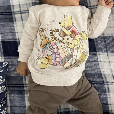 Baby Boys' Winnie The Pooh Printed Top And Bottom Set - Beige : Target