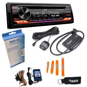 JVC KD-TD91BTS - CD Receiver w/ Bluetooth, USB, Amazon Alexa + SirusXM Radio Tuner & Swi-RC Control Interface - 1 of 4