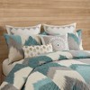 Lyngins Full/Queen Printed Cotton Duvet Cover Bedding Set – Ikat Chevron Design, 3 Piece Duvet Cover Mini Set, Includes Duvet Cover & 2 Shams - 4 of 4