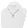 Black Bow Jewelry Stainless Steel 3D Ichthus & Cross Necklace, 16 Inch - 3 of 4