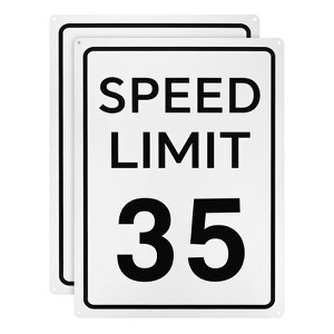Unique Bargains Aluminum Weather Resistant Waterproof Rust Free Traffic Sign 2 Pcs - 1 of 4