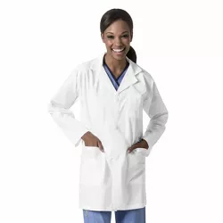 WonderWink Adult General Sizing Regular Fit Long Sleeve Lab Coat - White 5X Large