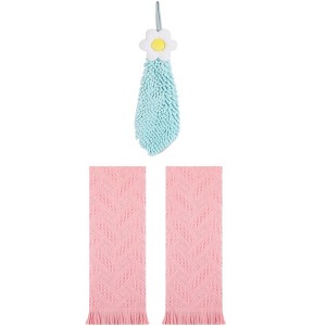REGALWOVEN 3 Pcs Soft Absorbent Decorative Hand Towel for Bathroom, Kitchen, Hotel - 1 of 4