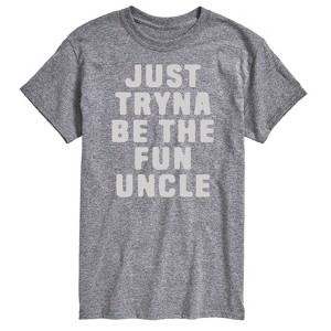 Men's - Instant Message - Just Tryna Be The Fun Uncle Short Sleeve Graphic T-Shirt - 1 of 4