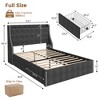 Bed Frame with 4 Storage Drawers and Storage Headboard, Charging Station with Type-C & USB Ports, No Box Spring Needed - 2 of 4