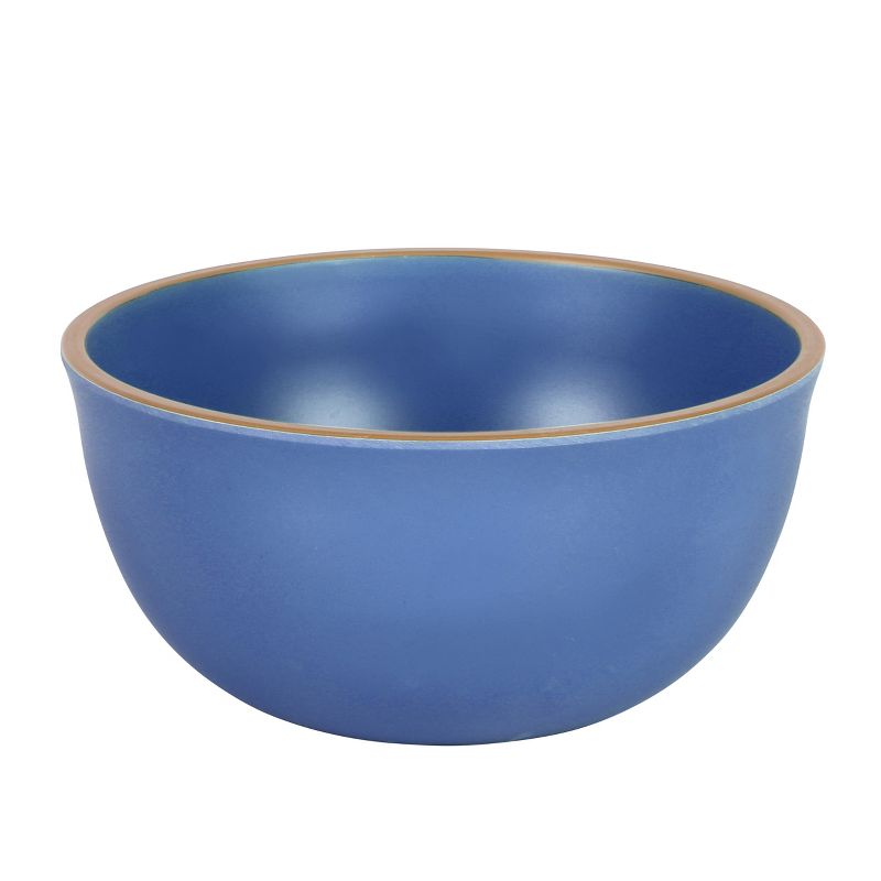 Gibson Home Rockabye 4 Piece 6.1 Inch Melamine Cereal Bowl Set in Blue, 2 of 5