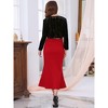 INSPIRE CHIC Women's Velvet Gilding Long Sleeve Open Front Elegant Cocktail Evening Shrug - 4 of 4