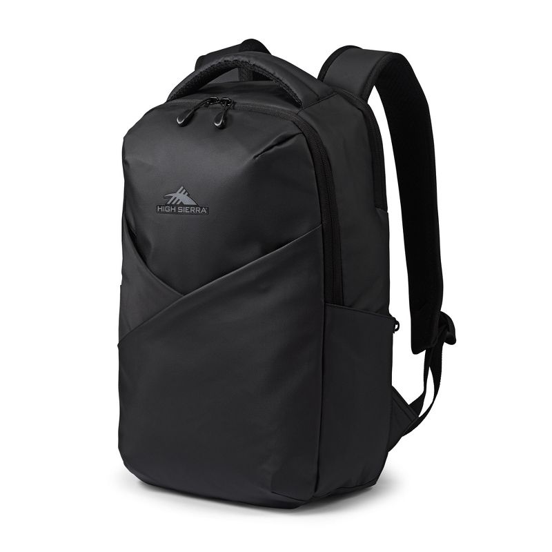 High Sierra Luna Polyester Large Storage Backpack with Grab Handle, 360 Degree Reflectivity, and Laptop Padded Pocket Sleeve, Black, 1 of 7