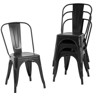 FDW Metal Dining Chairs Set of 2/4 Restaurant Chairs with Rubber Foot Protectors - 1 of 4