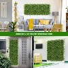12pcs Artificial Grass Wall Panels, 20 in x20 in Faux Boxwood Panels, Sun Resistant Greenery Wall Backdrop, Odorless Green Plant - 4 of 4
