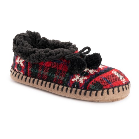 MUK LUKS Womens Ballerina Slippers, Licorice, L/XL (8-10)