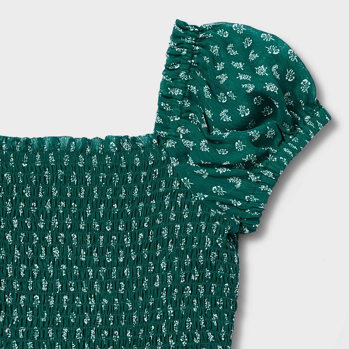 Girls' Puff Sleeve Smocked Dress - Cat & Jack™ - thumbnail 4