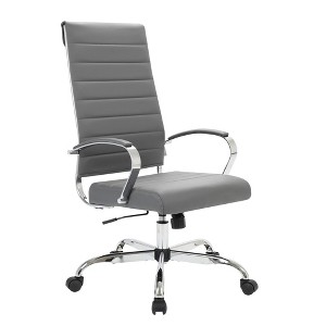 LeisureMod Benmar Modern High Back Leather Office Chair - 1 of 4