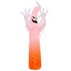 Tangkula 12 FT Halloween Inflatable White Ghost with Rotatable Flame LED Lights&Air blower Blow Up Halloween Decoration - 2 of 4