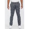 Slickblue Men's Plaid Work Pants - Classic Button Fly Trousers - Casual to Office Look - Black - Size 30-36 - 2 of 4