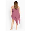 Women's Plus Size Cassie Asymmetrical Dress - mauve | CITY CHIC - 4 of 4