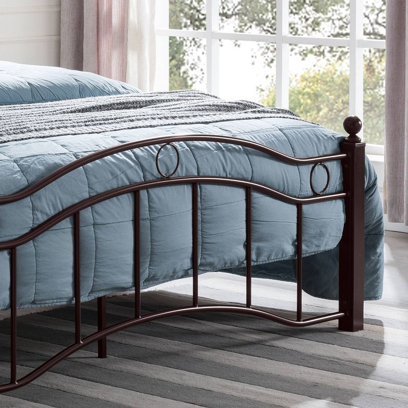 Queen Bouvardia Modern Contemporary Iron Bed - Christopher Knight Home, 5 of 7