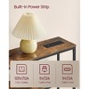 2-Tier Console Table with Power Outlet - Narrow Sofa Table with 2 Shelves, Built-in USB Ports, for Living Room/Entryway, Rustic Brown - 2 of 4