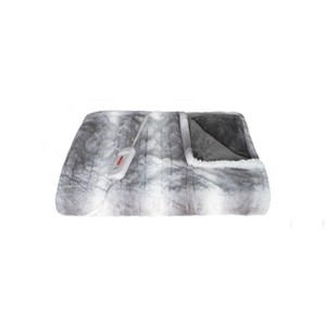 Luxe Classic Heated Faux Fur Throw | 50"x60" - 1 of 4
