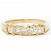 Pompeii3 1ct Princess Cut Diamond Anniversary 14K Gold Ring - 4 of 4