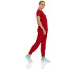 Hey Collection Womens Stretch V-Neck Jogger Scrubs Set, Medical Nursing Tops with Four Pocket Pants - 3 of 4