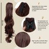 Alilang Claw Clip Ponytail Extensions for Women 23 Inch Long Wavy Fluffy Synthetic Ponytail Hairpiece - 4 of 4