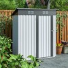 5x3 Ft Metal Storage Shed, Waterproof Outdoor Tool Storage Cabinet Garden Shed With Lockable Hinged Doors, For Backyard Patio Lawn - 3 of 4