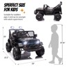 JOYMOR 12V Ride on Truck with Remote Control, Battery Powered Kids Car with LED Lights/Horn/Manual Control/3-5 MPH Speed/Gift for Girl Boy (Black) - 2 of 4