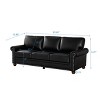 NicBex 82.68 Inch Faux Leather Storage 3-Seat Upholstered Sofa for Living Room,Small Space,Office,Apartment - 3 of 4