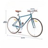 VisioGear Bicycles, Hybrid Bicycle with Single Speed, Bicycles for Men Women Adults, Commuter Bike with Adjustable Seat, Blue, 64.97"*24.41"*38.52" - 2 of 4