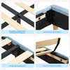 homfan Bed Frames, Upholstered Platform Bed Frame with Bookcase Headboard, Velvet Platform Bed Mattress Foundation - 4 of 4