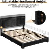 Vipbear Queen Size Boucle Bed Frame,Upholstered Teddy Fabric Bed Frame with Headboard, Adjustable Headboard, Easy Assembly - 4 of 4