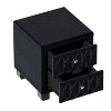 KWPZQEB Nightstand with 2 Drawers, Modern Night Stand with Crystal Handle, Velvet Beside Table for Bedrooms Living Room - 3 of 4