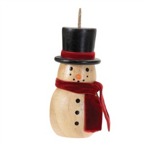 Wooden Snowman Ornament (Set of 12) - 1 of 4
