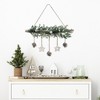Northlight Glittered  Holly Branch with Stars and Pinecones Christmas Wall Decoration - 20.75" - Silver - 2 of 4
